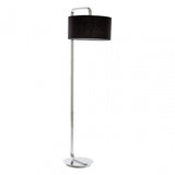 Leyna Floor Lamp, Chromed Fabric, Silver