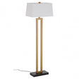 Leora Floor Lamp, Fabric, Gold