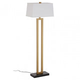 Leora Floor Lamp, Fabric, Gold