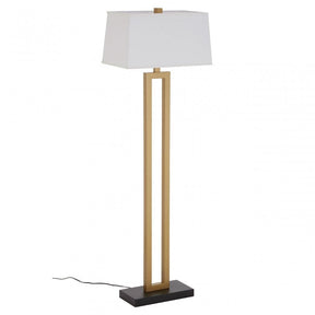 Leora Floor Lamp, Fabric, Gold