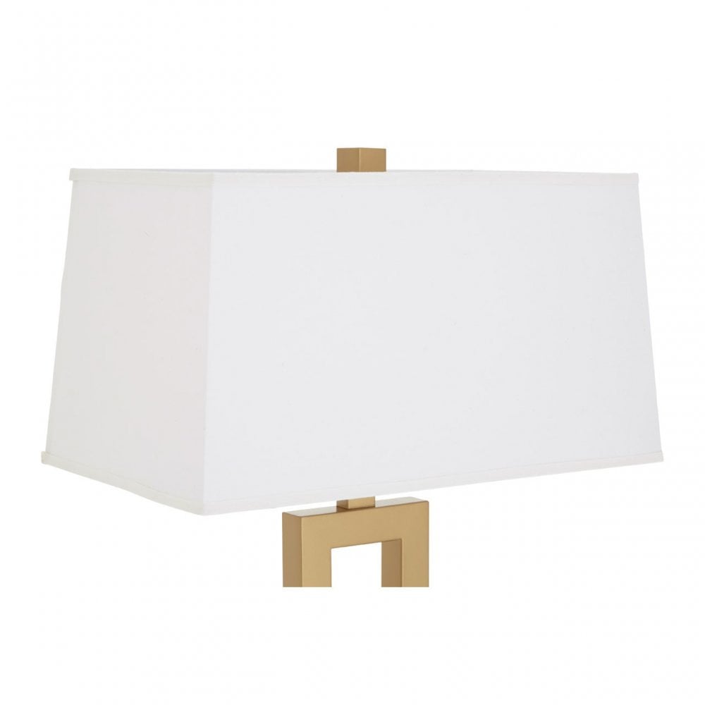 Leora Floor Lamp, Fabric, Gold