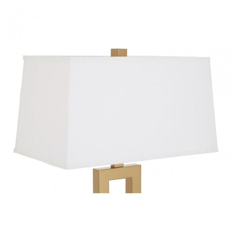 Leora Floor Lamp, Fabric, Gold
