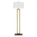 Leora Floor Lamp, Fabric, Gold