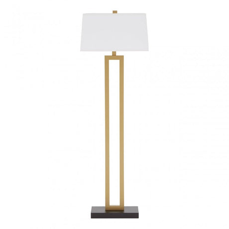 Leora Floor Lamp, Fabric, Gold