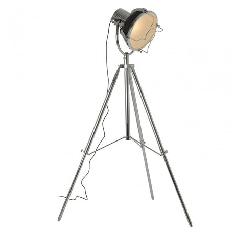 Sprocket Tripod Floor Lamp, Metal, Black