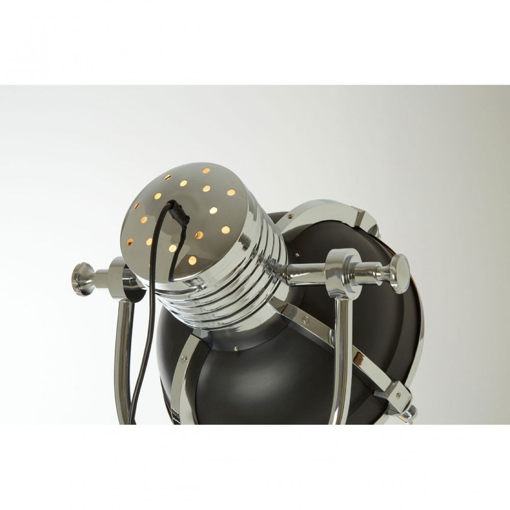 Sprocket Tripod Floor Lamp, Metal, Black