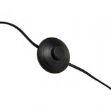 Jasper Floor Lamp, Chromed Fabric, Wood, Grey