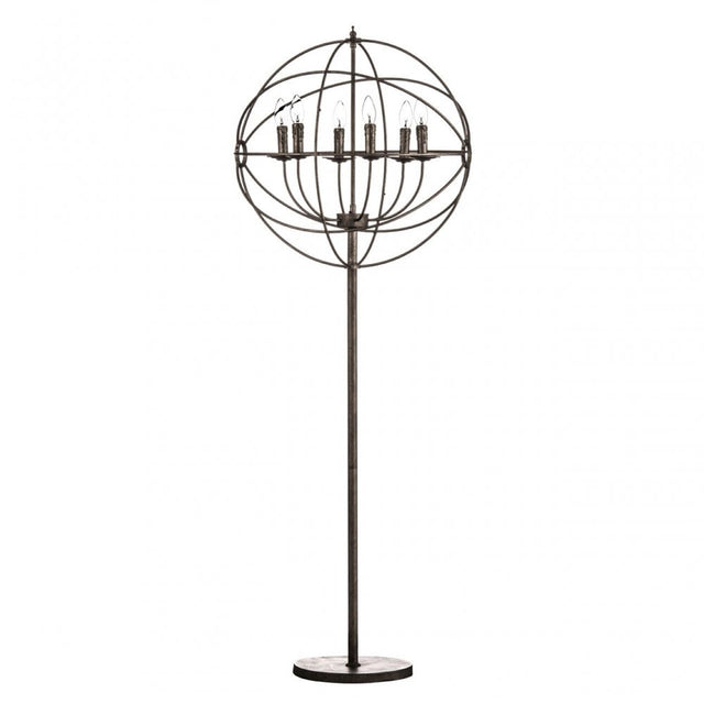 Orbital Floor Lamp, Chromed Metal