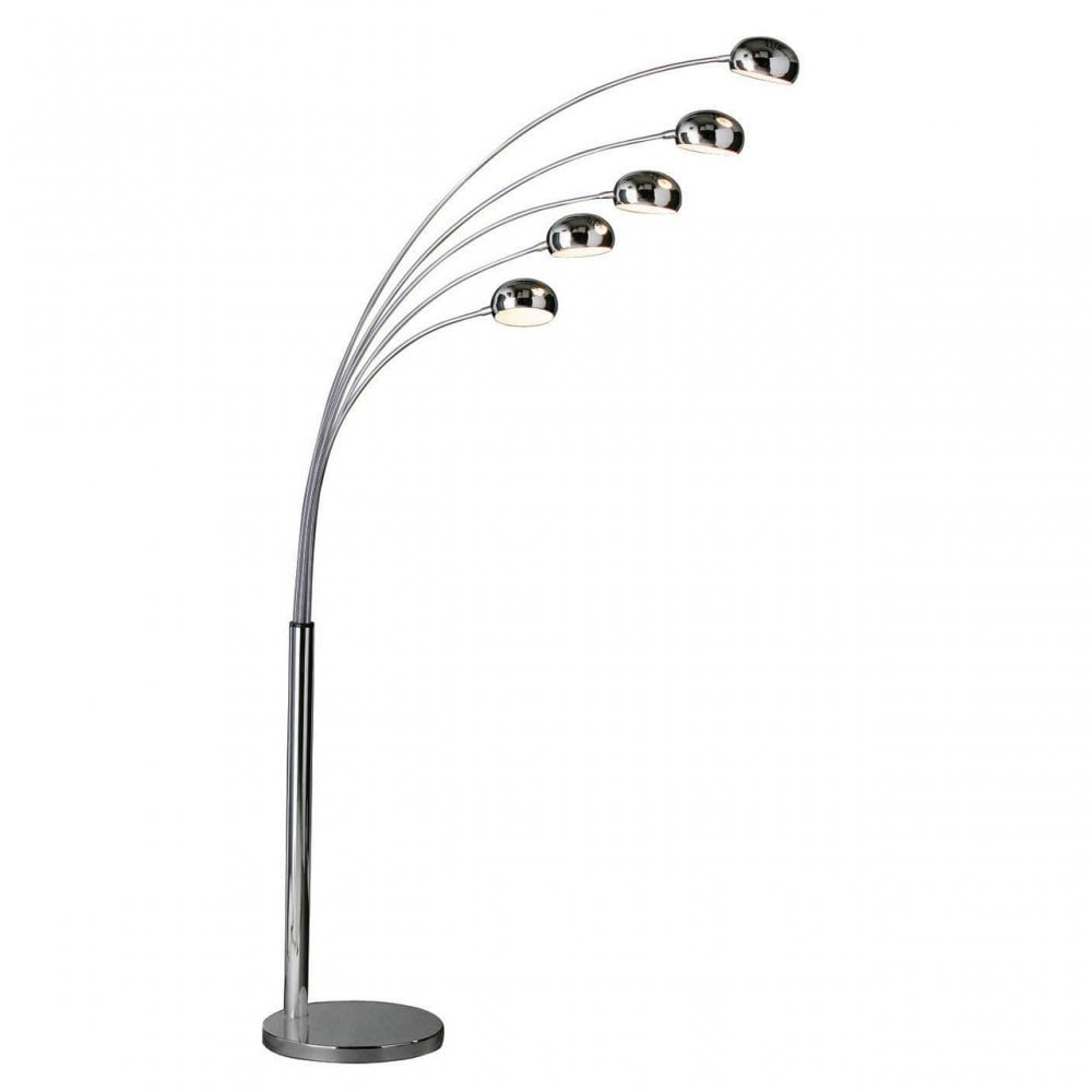 Zeus Floor Lamp, Chrome, Silver