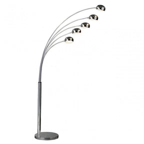 Zeus Floor Lamp, Chrome, Silver