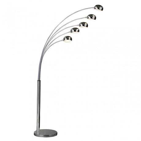 Zeus Floor Lamp, Chrome, Silver