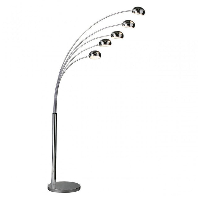 Zeus Floor Lamp, Chrome, Silver