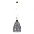 Terina Large Pendant Light, Iron, Mirrored Glass, Silver