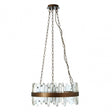 Acrylic Chandelier with Copper Band, Copper, Iron, Copper
