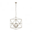 Kamara Hexagonal Chandelier, Stainless Steel, Silver