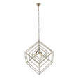 Kamara Multi Box Design Chandelier, Stainless Steel, Silver