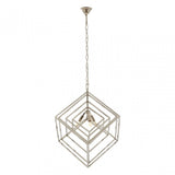 Kamara Multi Box Design Chandelier, Stainless Steel, Silver