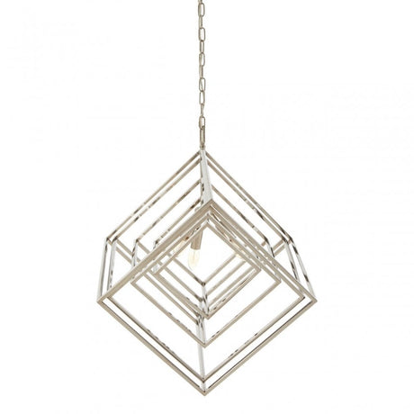 Kamara Multi Box Design Chandelier, Stainless Steel, Silver