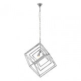 Kamara Multi Box Design Chandelier, Stainless Steel, Silver
