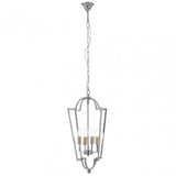 Venice Tapered Chandelier, Stainless Steel, Silver