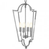 Venice Tapered Chandelier, Stainless Steel, Silver