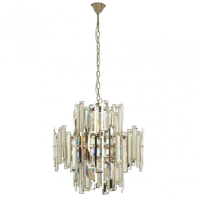 Kelona Small Chandelier, Crystal, Stainless Steel