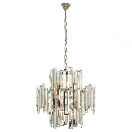 Kelona Small Chandelier, Crystal, Stainless Steel