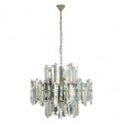 Kelona Large Chandelier, Crystal, Stainless Steel, Silver