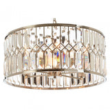Marentina Round Chandelier, Crystal, Stainless Steel, Silver