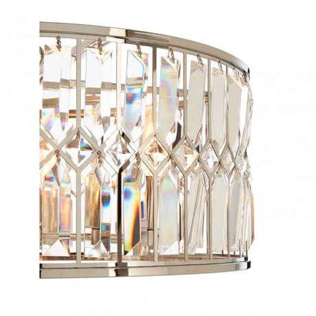 Marentina Round Chandelier, Crystal, Stainless Steel, Silver