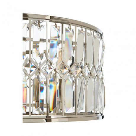 Marentina Round Chandelier, Crystal, Stainless Steel, Silver