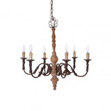 Paulette Chandelier, Wood, Brown