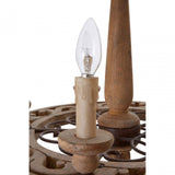 Paxton Chandelier, Wood, Brown