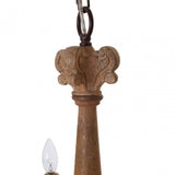 Paxton Chandelier, Wood, Brown