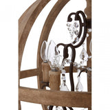 Pia Chandelier, Wood, Brown