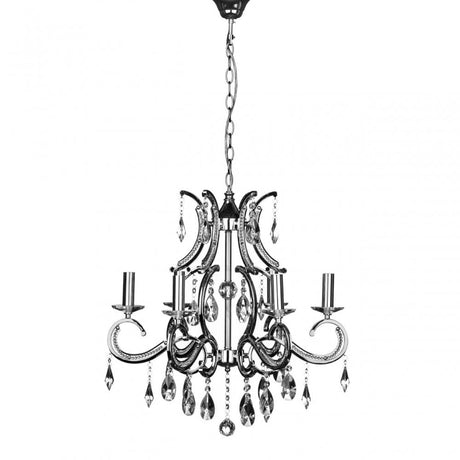 Cassandra Chandelier, Chrome, Crystal, Silver