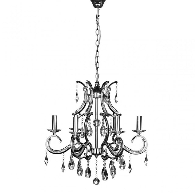 Cassandra Chandelier, Chrome, Crystal, Silver