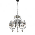 Dana Chandelier, Chrome, Crystal, Silver