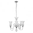 Chandelier, Chrome, Glass, Silver