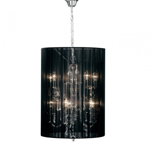 Calice Chandelier, Chrome, Voile, Black