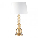 Stacked Table Lamp, Iron, Linen, Gold