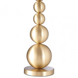 Stacked Table Lamp, Iron, Linen, Gold