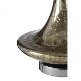 Mercury Table Lamp, Glass, Iron, Linen, Champagne