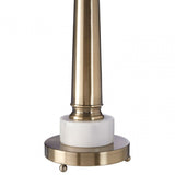 Classic Table Lamp, Iron, Linen, Marble, Brass