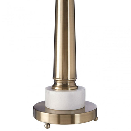 Classic Table Lamp, Iron, Linen, Marble, Brass