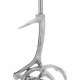 Table Lamp with Antler Base, Aluminium, Nickel, Silver