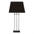 Hoffmann Table Lamp, Fabric and PVC, Granite, Iron, Stainless Steel, Silver