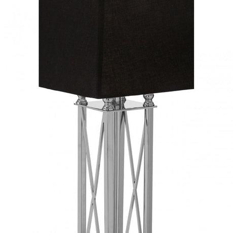 Hoffmann Table Lamp, Fabric and PVC, Granite, Iron, Stainless Steel, Silver