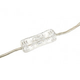 Usha Light Grey Shade Table Lamp with EU Plug, Chromed Fabric, Glass, Grey