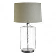 Unita Table Lamp, Fabric, Glass, Grey